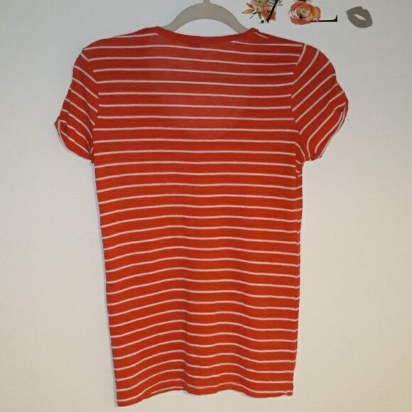 Splendid Red and White Striped Short Sleev… - Picture 4 of 6